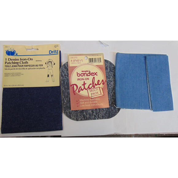 BONDEX 2 PEZZI DENIM BLU 5""x7"" FERRO SU PATCH DI RIPARAZIONE